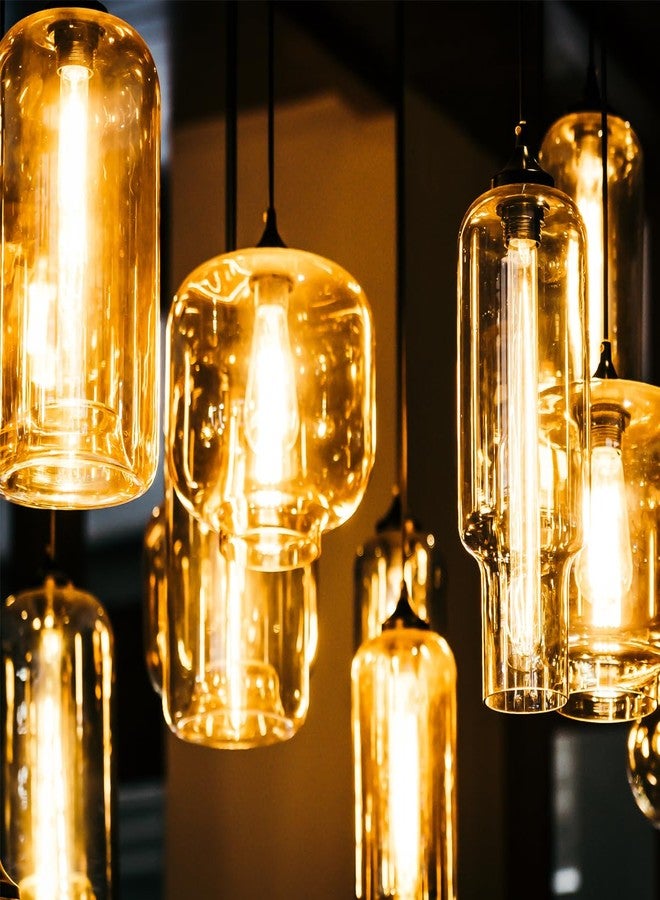 Weyolin 4 Pack T10 Tubular Light Bulbs, 25W Bulb, Clear Incandescent, E26 Medium Base, Warm White, Dimmable Vintage Tubular Style Showcase Bulb - Image 3