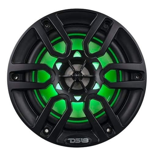 DS18 HYDRO NXL-6 - High End Coaxial Speaker Pair - 2-Way Marine Speaker w/Integrated RGB Lights - 300 Watt - 100% UV Stable - Water Resistant Speakers - 6.5 Inches, Black - Image 2