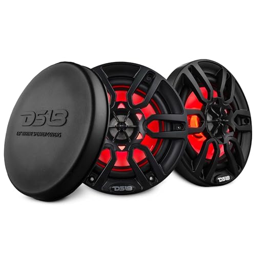 DS18 HYDRO NXL-6 - High End Coaxial Speaker Pair - 2-Way Marine Speaker w/Integrated RGB Lights - 300 Watt - 100% UV Stable - Water Resistant Speakers - 6.5 Inches, Black - Image 1