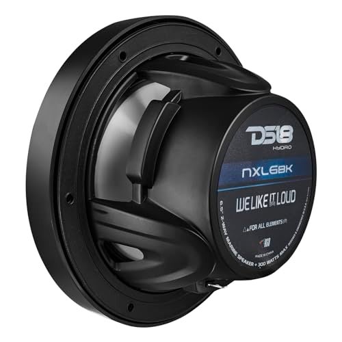 DS18 HYDRO NXL-6 - High End Coaxial Speaker Pair - 2-Way Marine Speaker w/Integrated RGB Lights - 300 Watt - 100% UV Stable - Water Resistant Speakers - 6.5 Inches, Black - Image 5