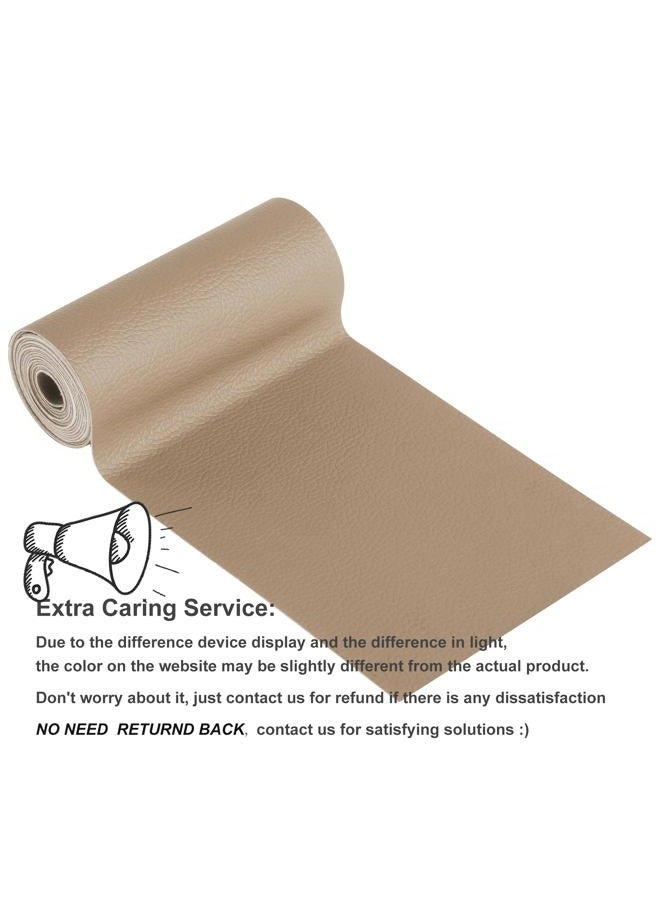 YAFLC 4" x 63" Self Adhesive Leather Repair Patch/Tape/Kit for Furniture couches car seat Sofa Jackets Handbags Khaki Beige - Image 2