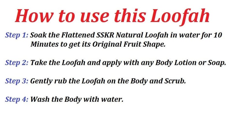 SSKR Natural Organic Body Scrub Loofah Sponge for Bathing - Pack of 1 | Size : 15 Cms Long - Image 4