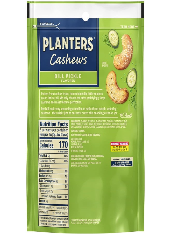 PLANTERS Cashews Dill Pickle - Trail Mix Snack Packs - Snacks with Dill Pickle, Snack Pack, Party Trail Mix, 5 Oz Bag, Pack of 1 - Image 2