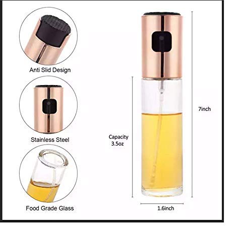 Golden Bird Golden Bird International Oil Sprayer Dispenser BBQ Kitchen Cooking Tool Oil Sprayer Bottle Oil Spray Bottle for Cooking Oil Bottle Glass Transparent Glass Oil Bottle LeakProof - Image 4