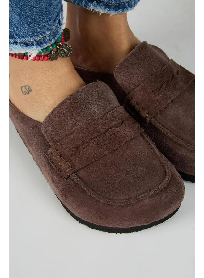 Manijero  Ziva 2 Women's Genuine Leather Loafer Slippers Coffee. for Women | Best Price UAE
