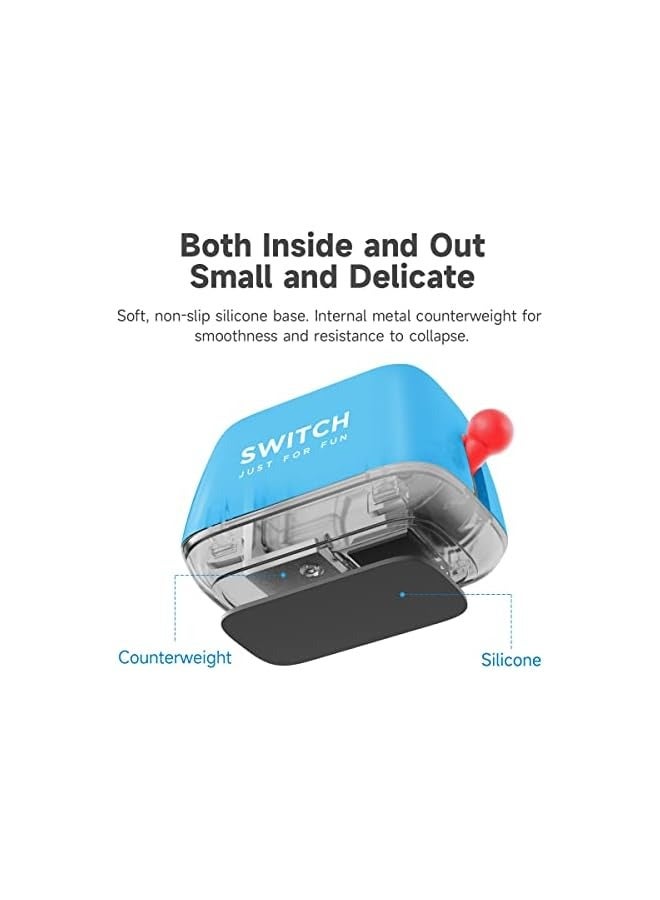 بروماس حامل حافظة ألعاب سويتش متوافق مع ألعاب نينتندو سويتش أو ألعاب بي إس فيتا أو بطاقات SD، حامل تخزين محمصة محمول لطيف لتخزين 2 خرطوشة ألعاب سويتش (أحمر أزرق) - Image 4