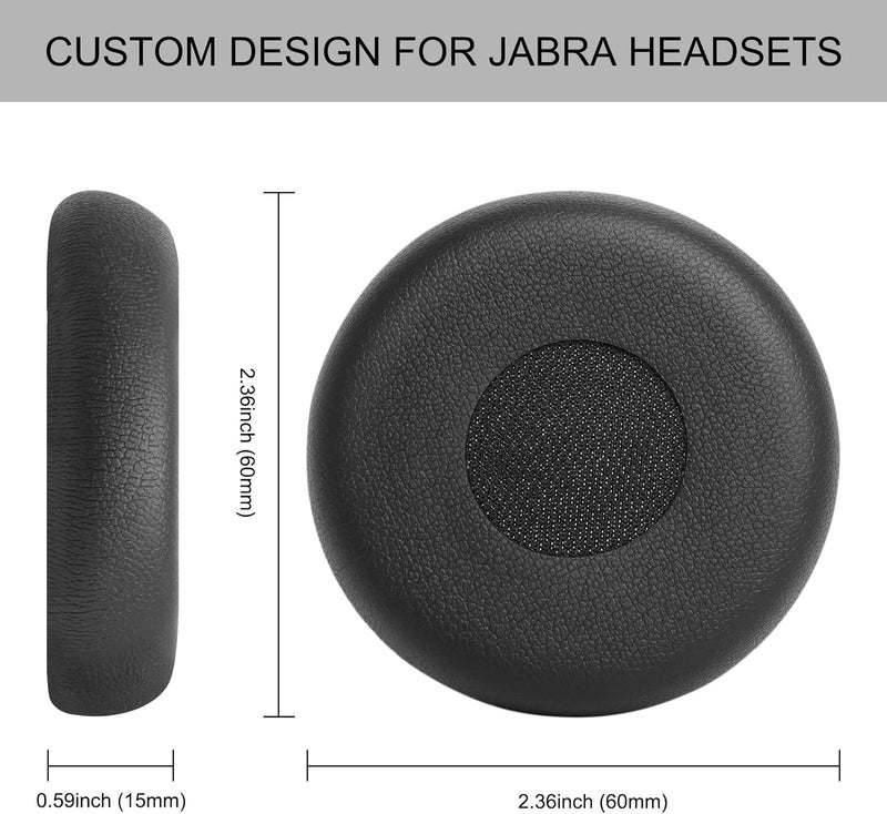Street27® Ear Pads Cushion Compatible with Jabra Evolve 65/40/30/20 Headphones, Earpads for Jabra Evolve 65UC 65MS/ 40UC 40MS/ 30US 30II/ 20SE 20UC 20MS Headset, All-Day Comfort Design, Memory Foam - Image 4