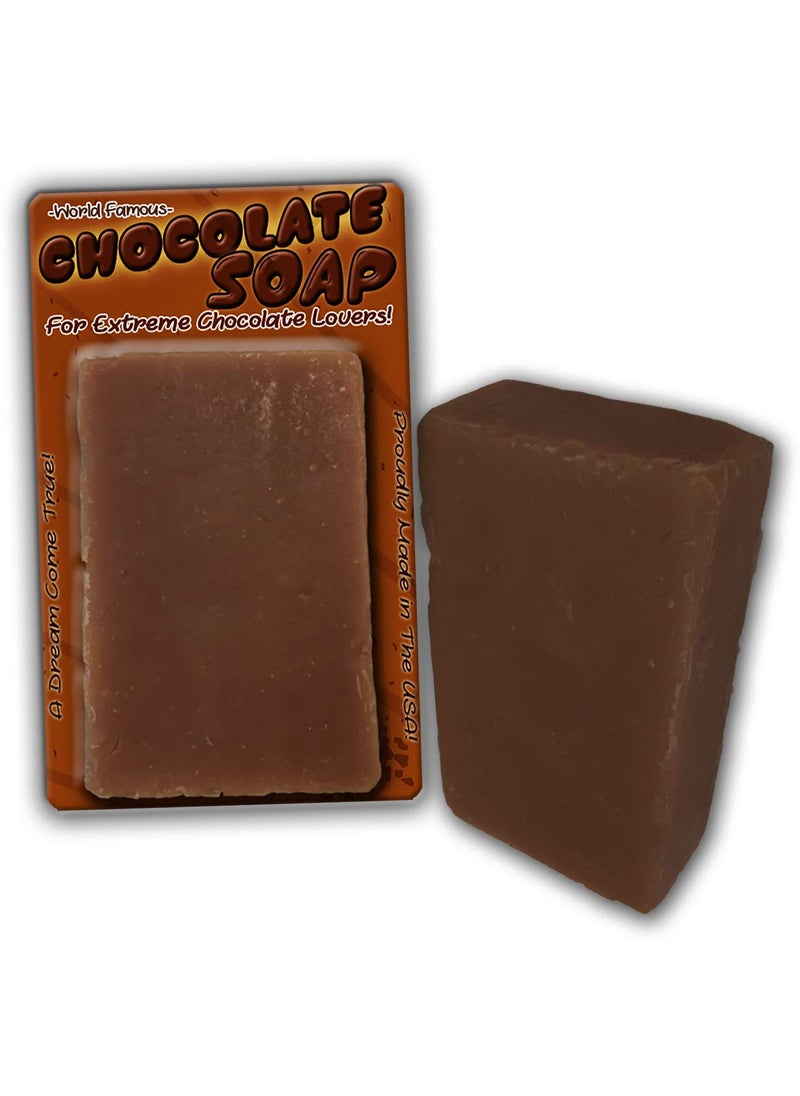 The Bodacious Bath Co. - Chocolate Soap Chocolate Scented Bar Soap Funny Unisex Spa Gags for Women Men Chocolate Gags Secret Santa White Elephant Stocking Stuffers Novelty Soap Wife Friend Girlfriend - Image 1