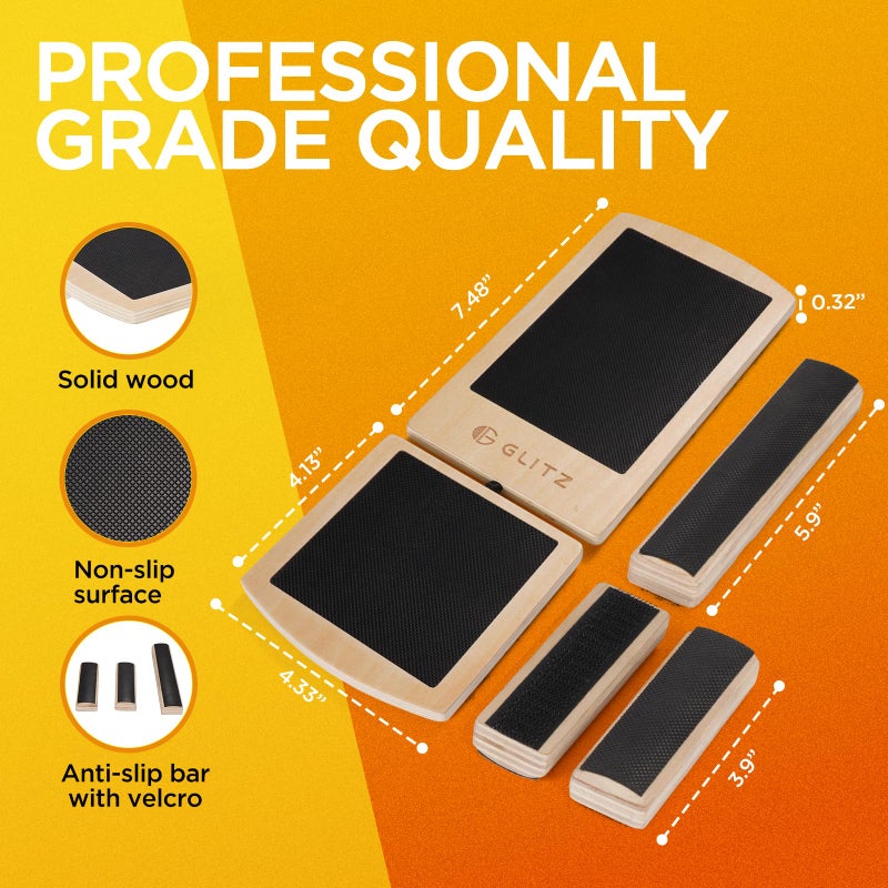 Glitz Ankle Balance Board Foot Strengthener Trainer for Sprained Ankle, Stability Exercises, Physical Therapy, Plantar Fasciitis Relief, Posture Correction, Balance Training, Anti Slip Wobble Board - Image 4