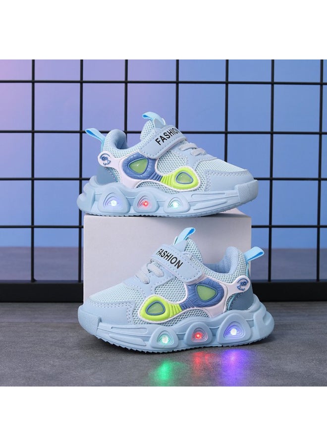 Children's Shoes With Lights Men's  Spring And Autumn Casual Comfortable Children's Sneaker Children's Shoes Breathable Non-slip Running Shoes Tide