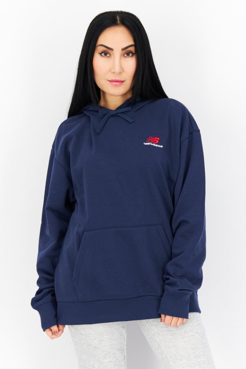 New Balance Women Sportswear Fit Outdoor Hoodie, Navy - Image 1