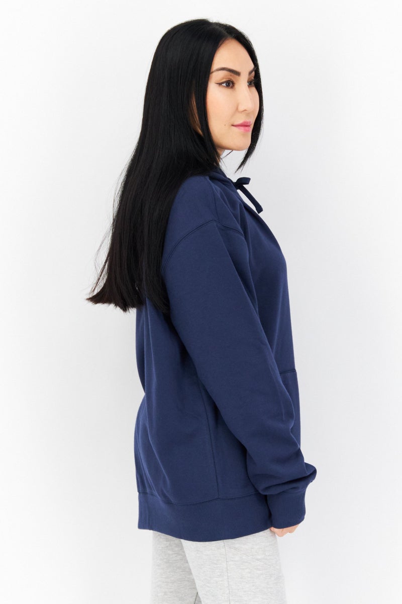New Balance Women Sportswear Fit Outdoor Hoodie, Navy - Image 3