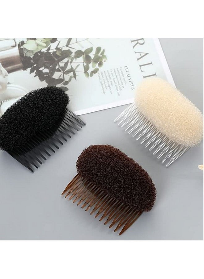 ericotry 2Pcs Charming Bump It Up Volume Inserts Hair Decoration Comb Sponge Foam Do Beehive Hair Styler Insert Tool Hair Comb Hair Stick Bun Maker Tool(Beige)  - Image 3