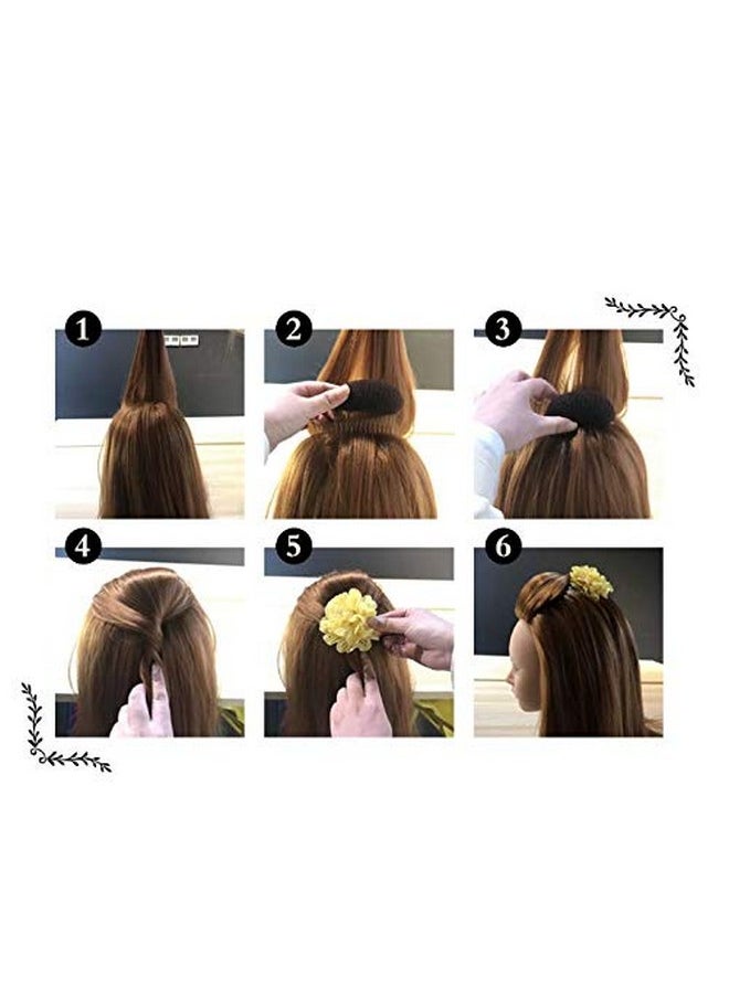 ericotry 2Pcs Charming Bump It Up Volume Inserts Hair Decoration Comb Sponge Foam Do Beehive Hair Styler Insert Tool Hair Comb Hair Stick Bun Maker Tool(Beige)  - Image 5