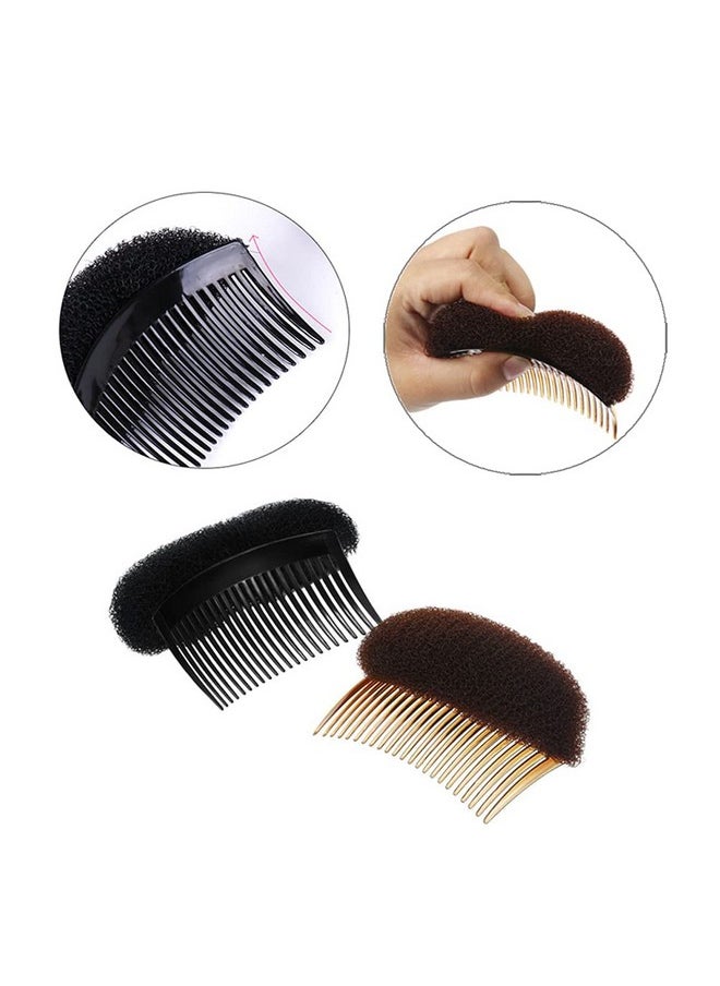ericotry 2Pcs Charming Bump It Up Volume Inserts Hair Decoration Comb Sponge Foam Do Beehive Hair Styler Insert Tool Hair Comb Hair Stick Bun Maker Tool(Beige)  - Image 4