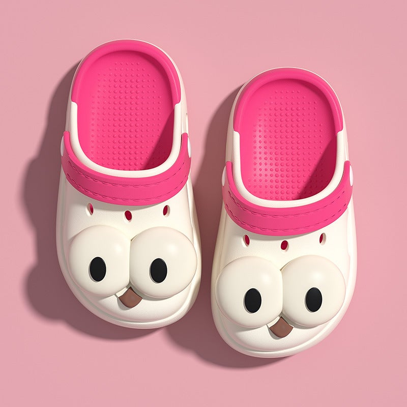 Children'S Hole Shoes Eva Double Color Big Eyes Baby Slippers Indoor And Outdoor Wear Non-Slip Beach Sandals - Image 1