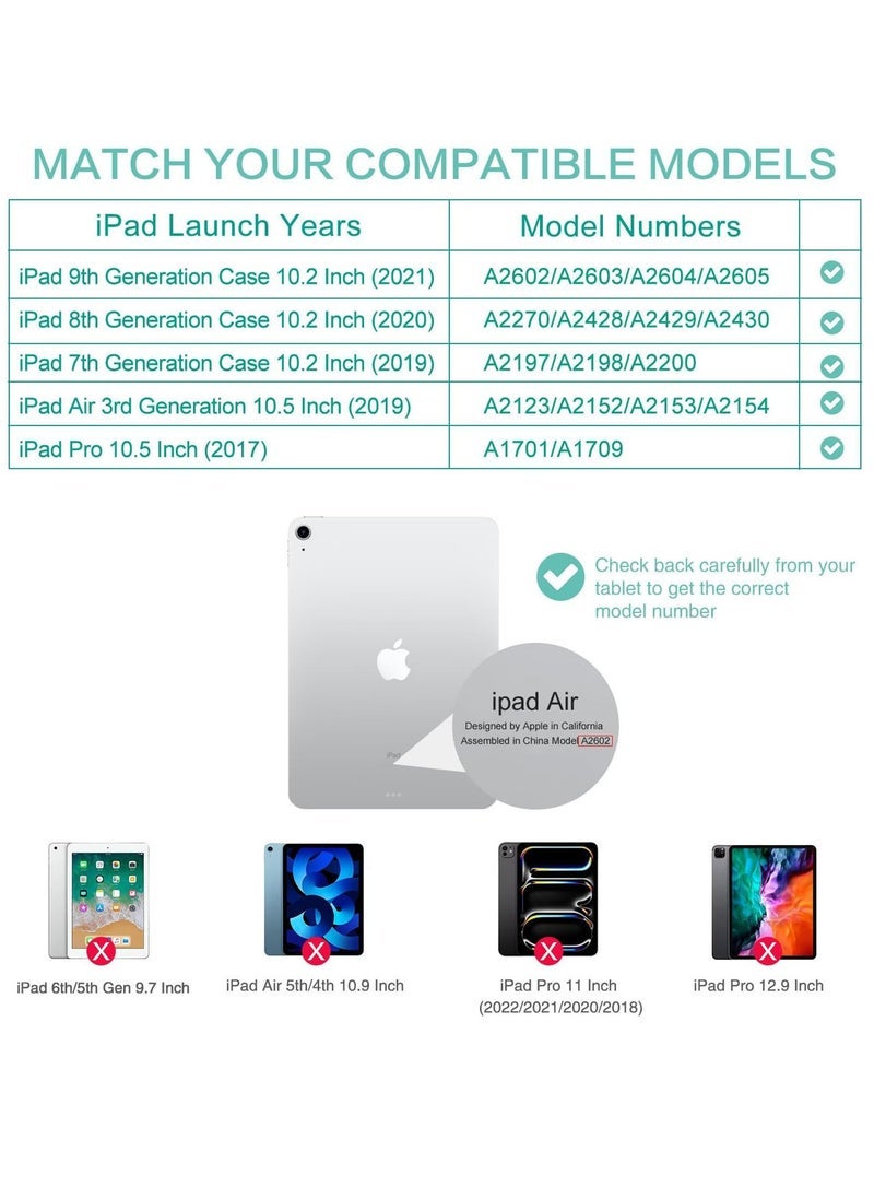 TIGER 360 Degree Rotating Stand Auto Sleep Wake Folio Leather Smart Cover for iPad Air 3 (2019) - Image 3