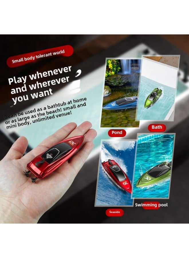 Water High-speed Speedboat Alloy Electric Model Small Toys Can Be Launched Into The Water Black Technology Children's Dragnet Mini Remote Control Boat-Color:Stunt Remote Control Boat [flame Red] Colorful Roll-Specification:Official Standard Configuration  - Image 4