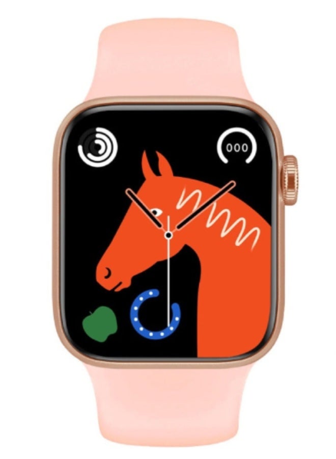 AROAQ X9 MAX PLUS Smart Watch – 2.1" HD Display, Bluetooth Calling, NFC, GPS, SpO2 & BP Monitoring, Fitness Tracker, IP67 Waterproof, Android & iOS - Pink - Image 2