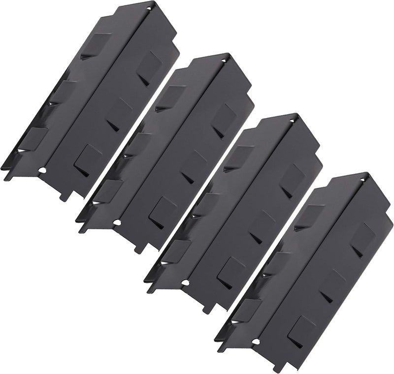 Charbroil 15.5" L x 5.2" W x 2.4" H Non-Adjustable Porcelain 4-Pack of Heat Tents in Black - 1148815W06 - Image 1