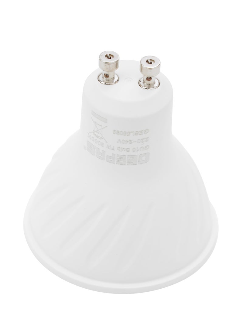 GEEPAS 7W GU 10 Bulb GESL55099, 560 Lumens, Warm White 3000 K, Energy Efficient Bulb with 15000 Hours Lifetime, Ceiling Light Bulb Perfect for Home and Office Use, 2 Years Warranty, White  - Image 4