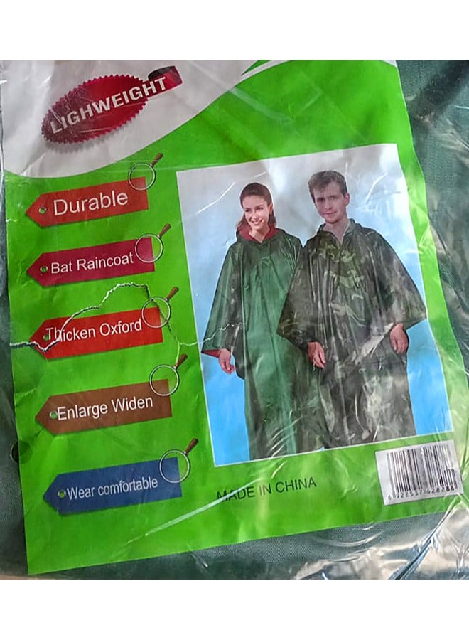 إيه جي دي معطف واق من المطر خفيف الوزن متعدد الاستخدامات مزود بغطاء رأس (أخضر) - Image 4