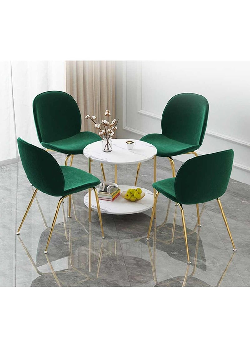 Generic Sofa Side End Table Side Table Round Coffee Tables with Open Front Storage Compartment Metal Frame End Table for Home Living Room  - Image 4