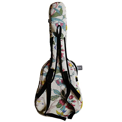 MUSIC FIRST 0.8" Padded Linen American Pastoral Style Soft Guitar Case, Gig Bag, Guitar Backpack (CHECK PHOTO No.2 AND MEASURE YOUR GUITAR!) (36~37 inch, 3/4 Junior Size) - Image 4