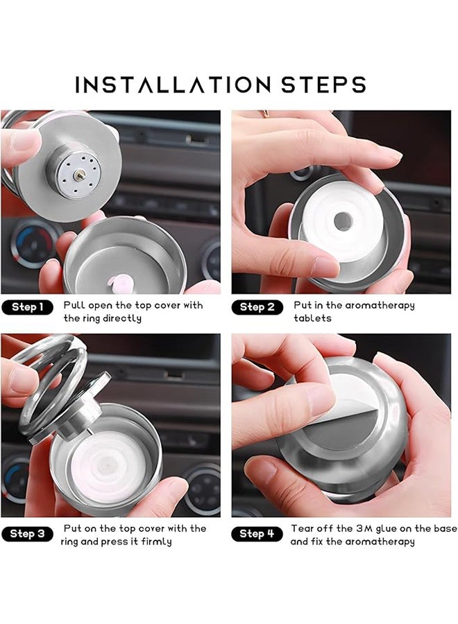Solar Rotating Car Air Freshener, Double Ring Solar Energy Car Dashboard Decoration Perfume Holder, Rotating Aromatherapy Diffuser Ornament for Car Home, Car Accessories - Image 4
