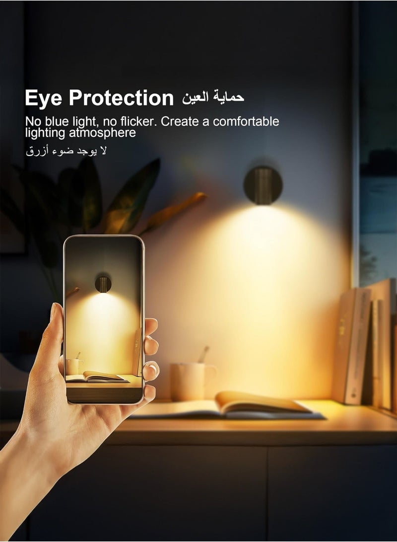 كيسويت أضواء كاشفة لاسلكية داخلية قابلة لإعادة الشحن، مزودة بمؤقت وخاصية التحكم في شدة الإضاءة، بثلاث درجات لونية، تعمل بالبطارية، مزودة بإضاءة LED داخلية، مثالية لتزيين النباتات والأعمال الفنية - أسود - Image 2