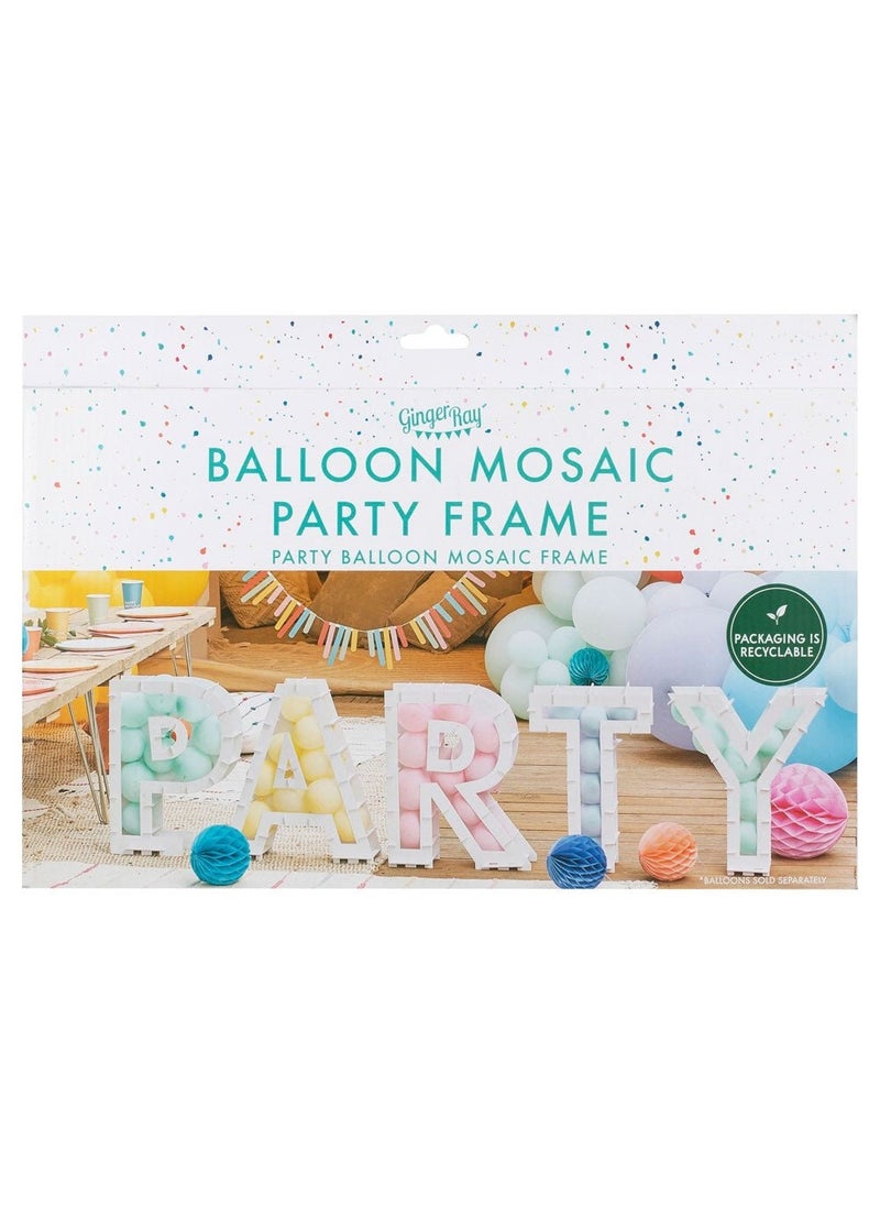 Ginger Ray Party Balloon Frame DIY White Celebration Decoration 47cm 5-Pack - Image 4