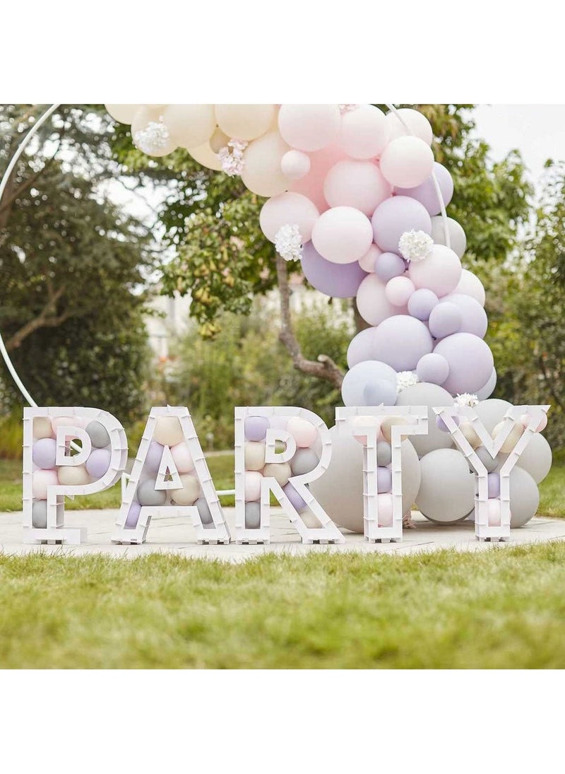 Ginger Ray Party Balloon Frame DIY White Celebration Decoration 47cm 5-Pack - Image 2