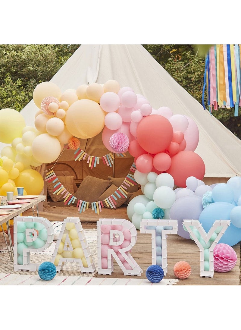 Ginger Ray Party Balloon Frame DIY White Celebration Decoration 47cm 5-Pack - Image 3