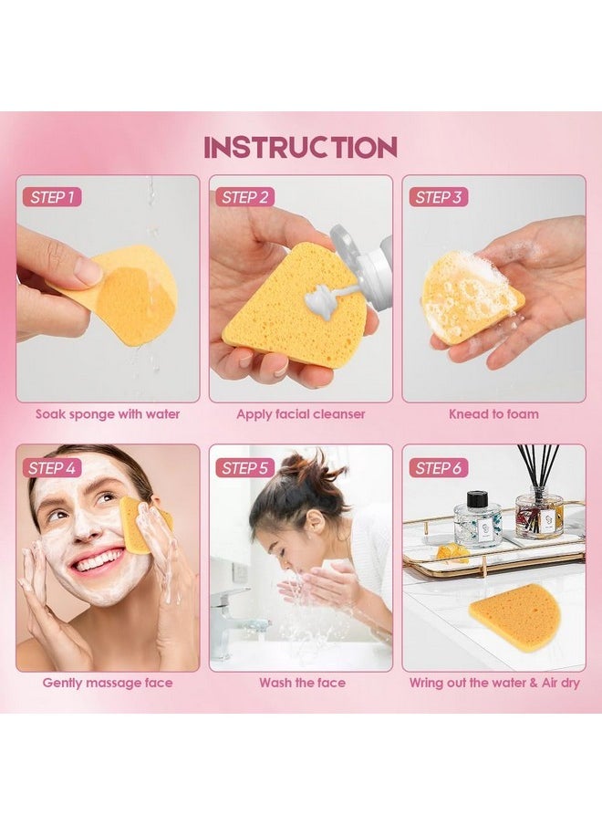 AIDEA - 96Count Facial Sponges Compressed, Face Sponges For Cleansing, Natural Cellulose Cosmetic Spa Sponges, Facial Sponges For Washing Face, Exfoliating, Makeup Removal, Travel Essentials For Women - Image 1