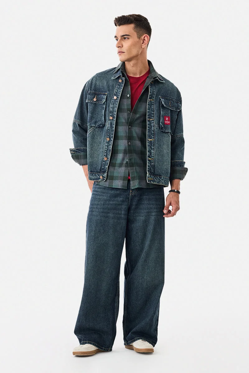 SNITCH 100% Cotton Slim Fit Checks Shirt