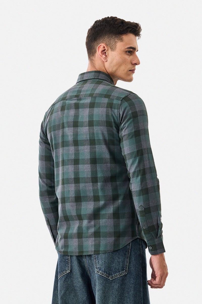 SNITCH 100% Cotton Slim Fit Checks Shirt - Image 5