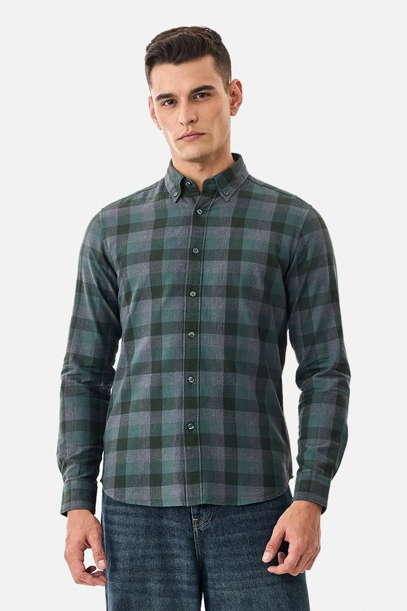 SNITCH 100% Cotton Slim Fit Checks Shirt