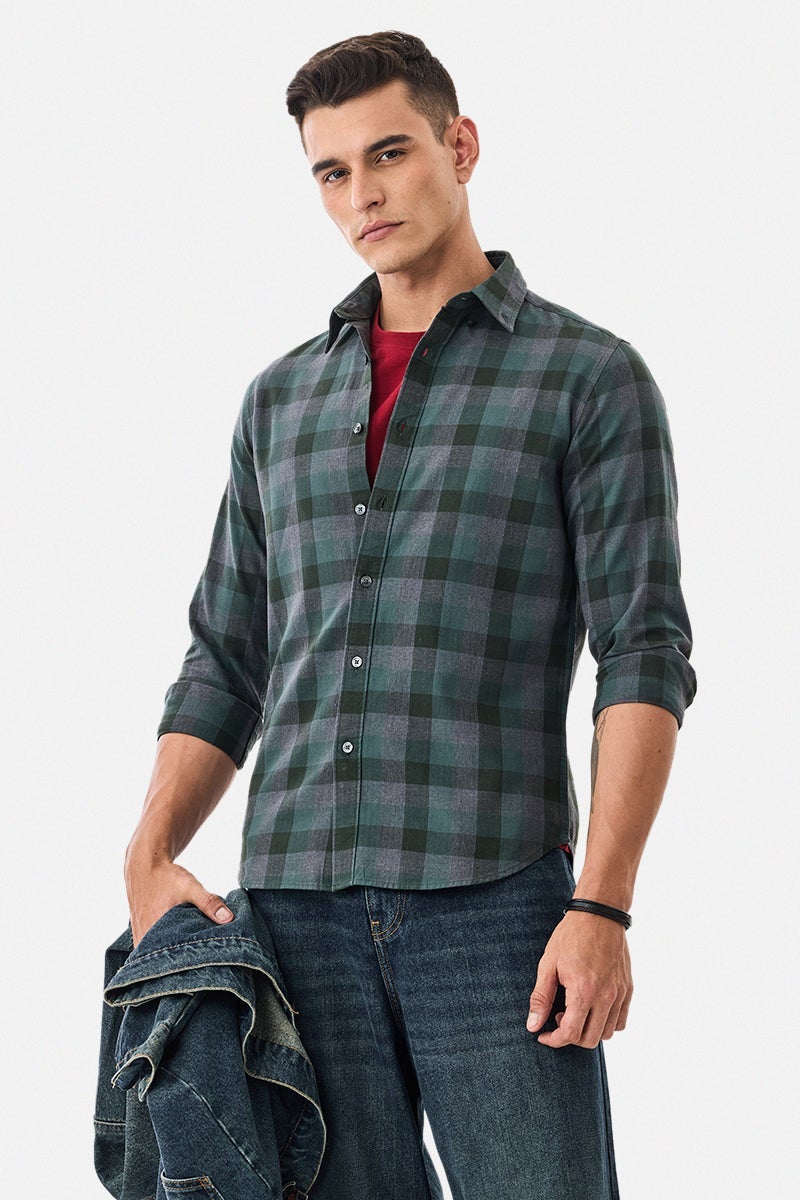 SNITCH 100% Cotton Slim Fit Checks Shirt - Image 4
