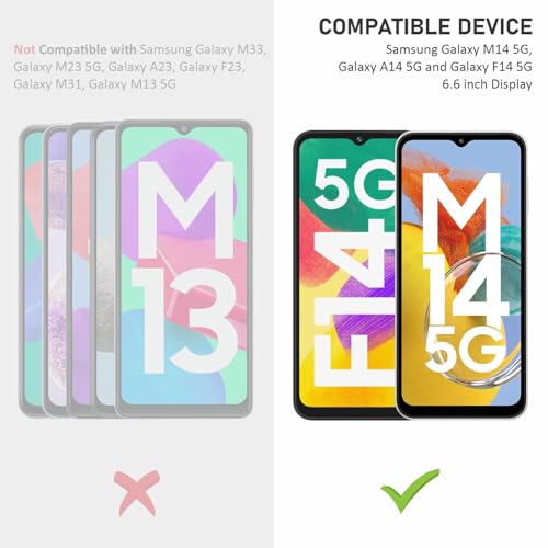 SupCares Privacy Tempered Glass for Samsung Galaxy A14, Galaxy M14 and Galaxy F14 (6.6 Inch) With Installation Kit | Military-Grade Gorilla Screen Protector | Edge to Edge Coverage | Black - Image 2