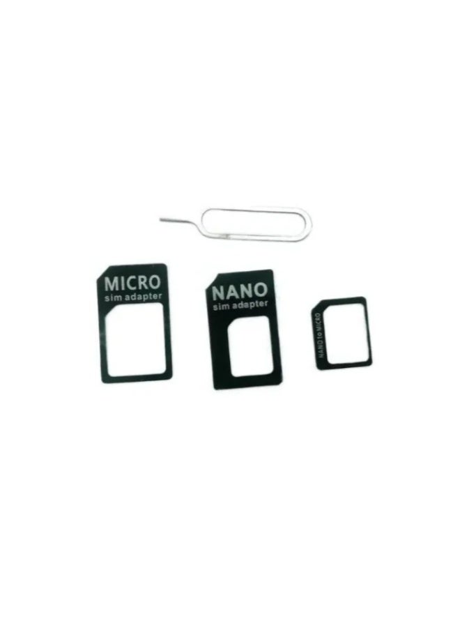 Sim 3Pack Sim Card Adapter Nano Micro - Standard 4 in 1 Converter Kit with Steel Tray Eject Pin - Image 3