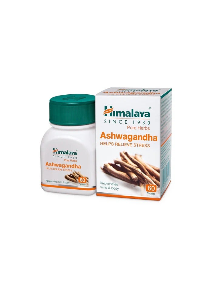 Himalaya Ashvagandha Tablets - General Wellness - 60 tabs - Pack of 1