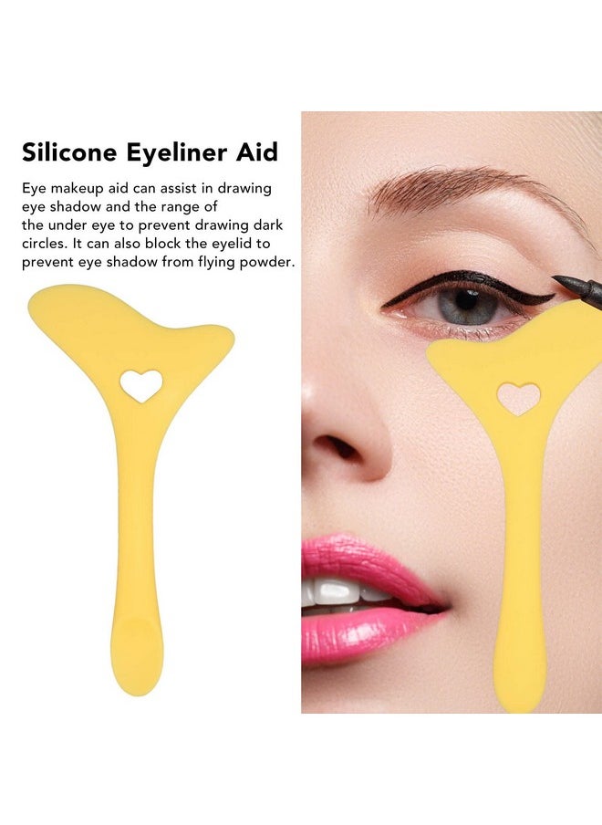 Eyeliner Stencils Wing Tips Eyebrow Pencil Stencil Reusable Eyeliner Aid Reusable Silicone Eye Makeup Tool With Cream Eyelash Pads Tool Mascara Aid Eye Makeup Applicators For Eye Shadow(Yellow) - pzsku/Z145C34A36E19DBEECB03Z/45/_/1720077665/a9a84cd4-de97-49cf-b639-06b957d2cd02