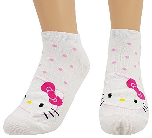 JJMax Women's Hello Kitty Cotton Ankle Socks Set, Cotton Blend Set, One Size,4 Pack - Image 3