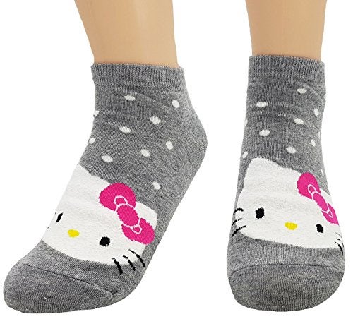 JJMax Women's Hello Kitty Cotton Ankle Socks Set, Cotton Blend Set, One Size,4 Pack - Image 5