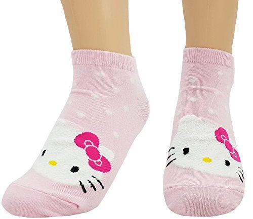 JJMax Women's Hello Kitty Cotton Ankle Socks Set, Cotton Blend Set, One Size,4 Pack - Image 2