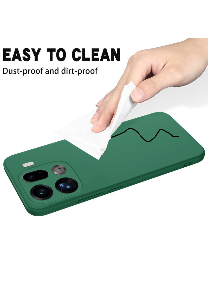 Wtech Oppo Find X9 Pro 5G 2025 Soft Liquid Silicone Case Cover (MCRPSN) - Dark Green - Image 2