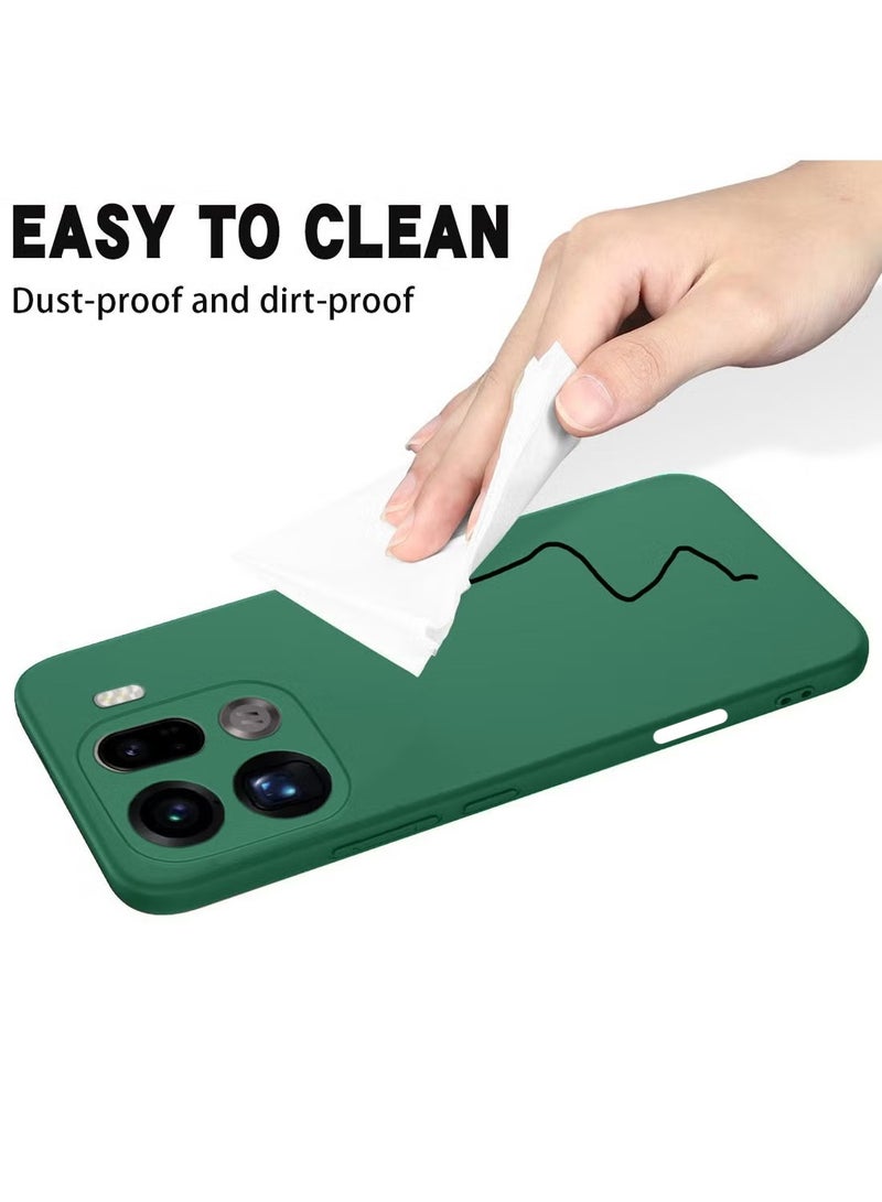 دبليو تيك غطاء حماية للجهاز Oppo Find X9 Pro 5G 2025 من السيليكون السائل الناعم (MCRPSN) - أخضر داكن - Image 2