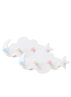 2pcs Kids Room Wall Decor Key Holder - Adhesive Moon and Star Hanging Hooks, Rustic Coat Hooks - pzsku/Z145C5723EA0FBD270203Z/45/_/1732169142/2c6a5c2d-2fb9-4a07-af1b-80be5912d565