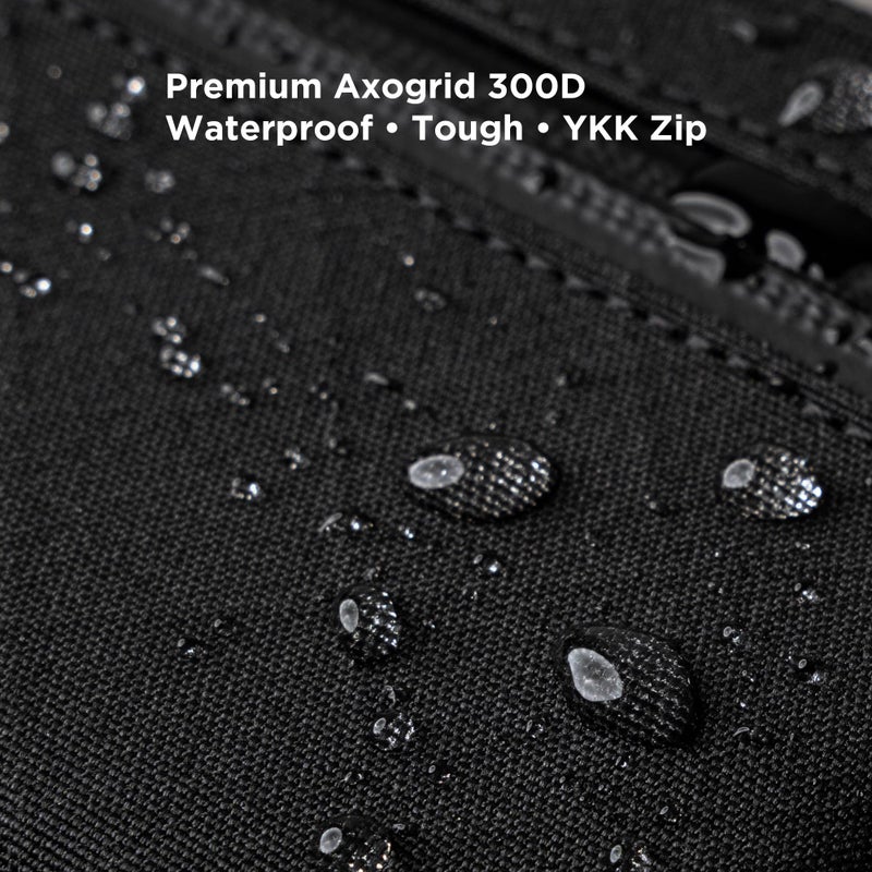 ALPAKA HUB Pouch Pro EDC Organizer - Small Tool Pouch for Electronics, Cables with YKK Zipper, Daily Use and Travel - Black Axogrid 300D Weatherproof UV Resistant Fabric - Image 5