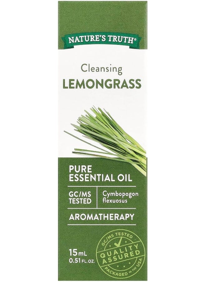 Nature's Truth - Nature's Truth 100% Pure Lemongrass Essential Oil, 0.51 Fluid Ounce - Image 1